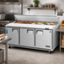 Thumbnail image #2 for Everest Refrigeration EPBNR3 Three-Section Back-Mounted Sandwich Prep Table with 18 1/6-Size Pan Opening, 71-1/8