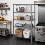 Thumbnail image #2 for Quantum WR54-1830GY-5 Gray Epoxy Wire Shelving Starter Unit, 5 Shelves, 30"W x 18"D x 54"H