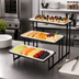 Thumbnail image #3 for American Metalcraft 3-Tier Wrought Iron Buffet Display Stand, Black, 20 x 13-3/4 x 12 Inches