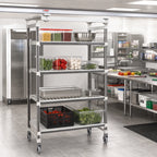 Thumbnail image #2 for Cambro Camshelving® Elements EMT184880VS4480 High-Density Overhead Track Mobile Shelving Starter Unit, 18 x 48 x 80, 4-Tier, 3 Vented/1 Solid