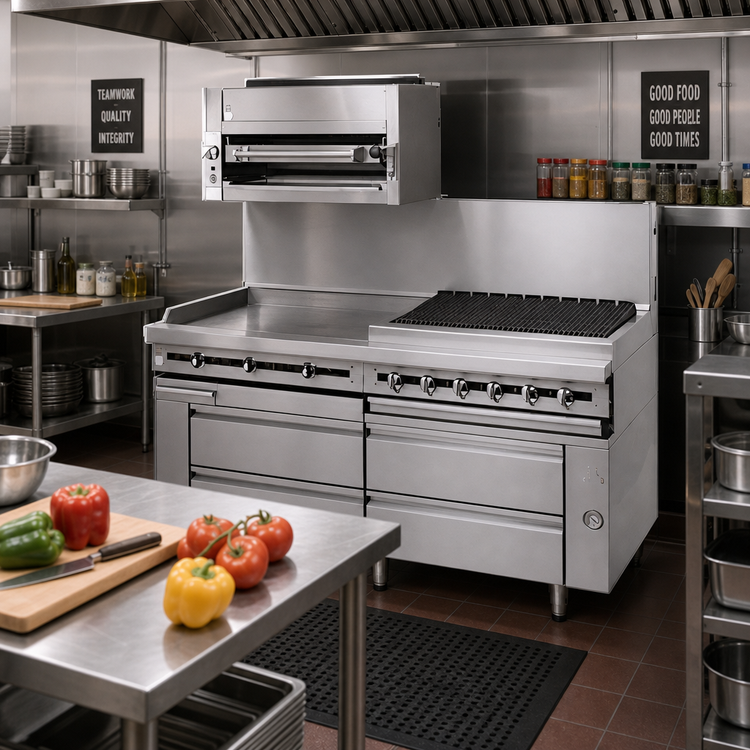 Product image #2 for Titan JMRH-18GT 18" Modular Heavy Duty Gas Griddle Top Range with Thermostatic Controls