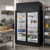 Thumbnail image #2 for True TRM2L Low Temp Two-Section Glass Door Freezer Merchandiser, Self-Contained, Black Exterior/White Interior
