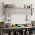 Thumbnail image #2 for Valu-Master 48-Inch x 18-Inch Reversible Angled Wire Shelf with Hanger Rails
