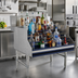 Thumbnail image #2 for Advance Tabco Prestige Freestanding 5-Step Stainless Steel Liquor Bottle Display Unit
