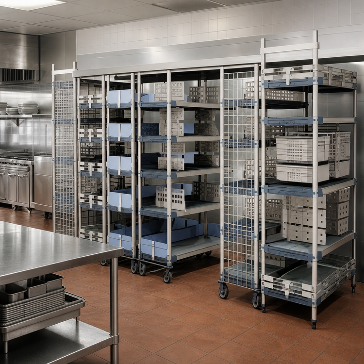 Product image #2 for MetroMax Top-Track 24-Inch Wide Mobile Unit Kit for Wet or Corrosive Areas