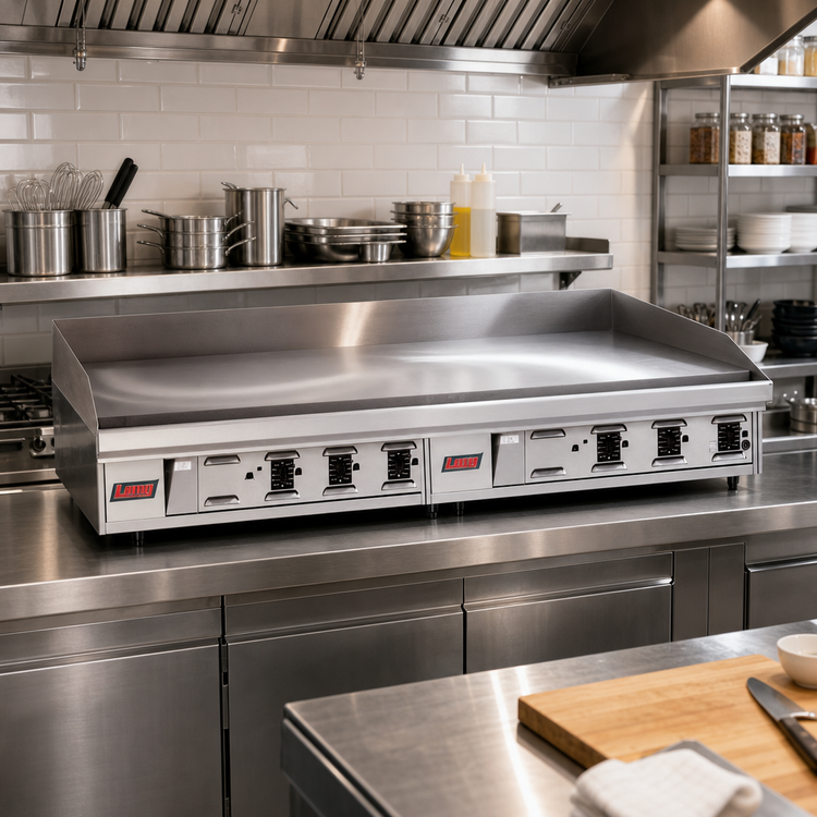 Product image #3 for Lang LG Series 72-Inch Countertop Gas Griddle with 1-Inch Steel Plate and Solid State Thermostats