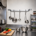 Thumbnail image #2 for Eagle Group SBPR-36-A 36 Inch Wall-Mount Single-Bar Aluminum Pot Rack