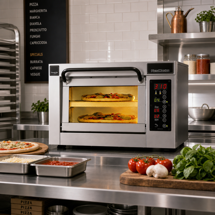 Product image #2 for PizzaMaster PM 551ED-2 Countertop Electric Pizza Oven with 1 Independent Chamber and Digital Controls
