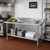 Thumbnail image #2 for Duke Supreme 48 Inch x 30 Inch Stainless Steel Work Table with 5 Inch Riser and Galvanized Undershelf
