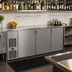 Thumbnail image #2 for Glastender CS1FB84 Shallow-Depth Front-Serviced One-Zone Back Bar Cooler, 84-Inch, Three-Section, Self-Contained