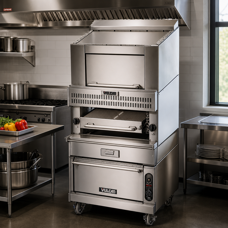 Product image #2 for Vulcan V Series Heavy Duty 36-Inch Gas Upright Broiler with Ceramic Radiant Burners