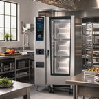 Thumbnail image #2 for RATIONAL Quick Ship ICP 20-FULL NG 208/240V 1 PH(LM100GG)-QS 20-Sheet-Pan Natural Gas Floor Combi Oven, Programmable, 208/240V