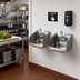 Thumbnail image #2 for BK Resources Case Pack of 2 Wall-Mounted Hand Wash Sinks with Included Faucet, 14 x 10 x 5 Inch Bowl, 304 Stainless Steel