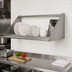 Thumbnail image #2 for BK Resources Wall-Mount Tubular Dish Shelf, 63 Inch Wide, Stainless Steel