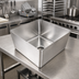 Thumbnail image #2 for BK Resources 20 x 20 x 12 Inch Weld-In Single Compartment Sink Bowl, 14-Gauge 304 Stainless Steel