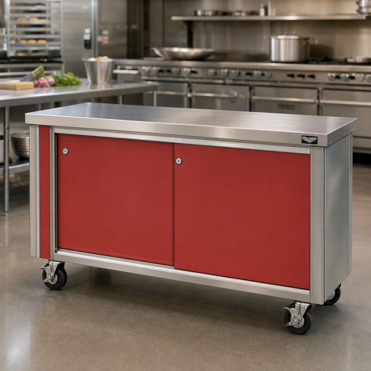 Product image #2 for Vollrath 4-Series Signature Server 46-Inch Stainless Steel Storage Module with Locking Sliding Doors