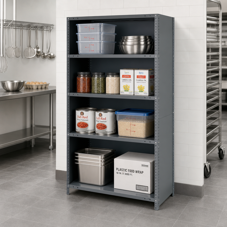 Product image #2 for IRONMAN 5-Shelf Closed Steel Shelving Unit, 36 x 18 x 39 Inches