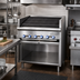 Thumbnail image #2 for Steakhouse IABF-72 72-Inch Gas Floor Model Charbroiler with Cast Iron Radiants