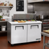 Thumbnail image #2 for True 48-Inch 2-Section Sandwich/Salad Prep Table with 10-Pan Top and 2 Doors