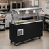 Thumbnail image #2 for Vollrath 2-Series Affordable Portable 3-Pan Refrigerated Cafeteria Serving Station with Breath Guard and Storage Base
