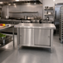 Thumbnail image #2 for 48-Inch x 30-Inch Stainless Steel Cabinet-Base Work Table with Sliding Doors