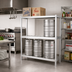 Thumbnail image #2 for Panco 3-Tier Aluminum Beer Keg Rack with Storage Shelf, 6-Keg Capacity, 60W x 18D x 76H