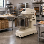 Thumbnail image #2 for DoughXpress BakeryXpress DXP-SM050 Floor Model Spiral Mixer, 84 Qt Fixed Bowl, 110 lb Dough Capacity, Timer, 220V 3-Phase