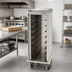 Thumbnail image #2 for Cambro ProServe 8-Tray Single-Door Stainless Steel Meal Delivery Cart for 15 x 20 Trays