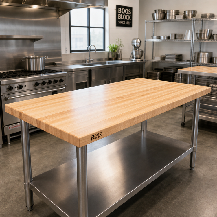 Product image #2 for Boos Block 60 Inch x 25 Inch Edge Grain Maple Kitchen Countertop with Varnique Finish