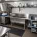 Thumbnail image #2 for John Boos Straight 3-Compartment Dishtable/Pot Sink with 2 Drainboards, Left-Side Dish Machine Attachment