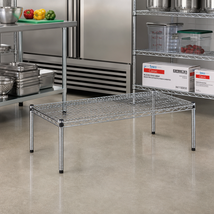 Product image #2 for Eagle Group PF1836-C Wire Dunnage Platform Shelf with QuadTruss, 36 x 18 Inches, Chrome