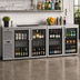 Thumbnail image #2 for Krowne 108-Inch Four-Section Self-Contained Refrigerated Back Bar Storage Cabinet
