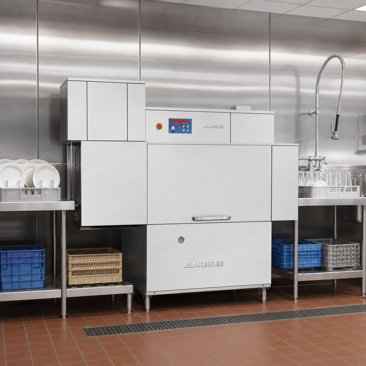 Product image #2 for Blakeslee RC64 HR 63-Inch High-Temp Single-Tank Conveyor Dishwasher with Booster Heater