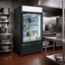 Thumbnail image #2 for Maxx Cold X-Series 1-Section 12 Cu. Ft. Reach-In Glass Door Merchandiser Freezer, Black, Bottom-Mounted Compressor
