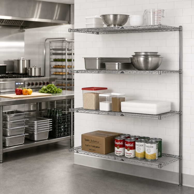 Product image #2 for Metro Super Erecta 4-Shelf 30"W x 18"D x 63"H Chrome Plated Wire Add-On Shelving Unit