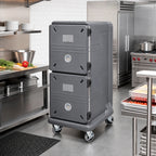 Thumbnail image #2 for Cambro Pro Cart Ultra® PCU2000HC615 Electric Front-Loading Hot/Cold Food Pan Carrier, Dual Compartment, 20 GN 1/1 Pan Capacity