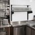 Thumbnail image #2 for Cambro Camshelving Elevation Series 18-Inch x 48-Inch Wall Shelving Dry Rack Add-On, 28-Slot Plate Rack