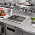 Thumbnail image #2 for Omcan USA 1-Compartment Drop-In Self-Rimming Sink with 3-1/2 Inch Drain Basket, Stainless Steel, 12-1/4 x 10-1/4 x 5-1/2 Inches