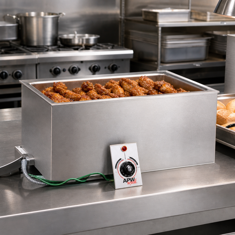 Product image #2 for APW Wyott BM-80S Built-In Single-Well Rectangular Hot Food Well, 12 x 20 Pan, 240V