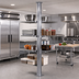 Thumbnail image #2 for Eagle Back-To-Back Stainless Steel Floor-To-Ceiling Cantilever Shelving Upright, 72 Inch