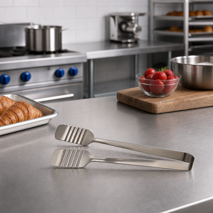 Product image #2 for American Metalcraft 9-1/2-Inch Heavy-Duty Stainless Steel Pastry/Meat Tongs