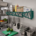 Thumbnail image #2 for Advance Tabco Special Value Series 18-Inch Double Mount Wire Shelving Wall Bracket, Green Epoxy Coated