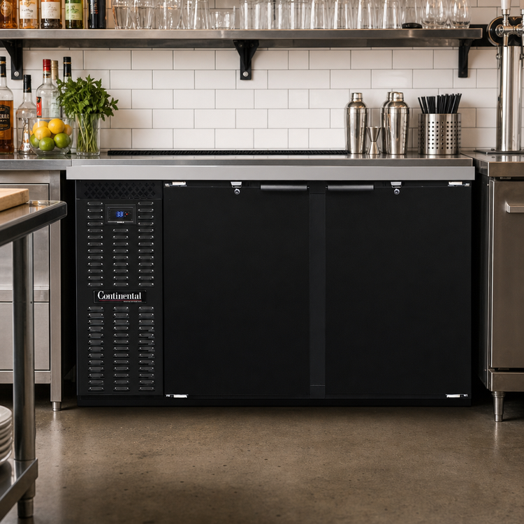 Product image #2 for Continental Refrigerator BB59SN 59" Shallow Depth Two-Door Back Bar Cooler