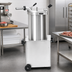 Thumbnail image #2 for Trento Automatic Vertical Hydraulic Piston Sausage Stuffer, 95 lb. Capacity, Stainless Steel