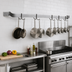 Thumbnail image #2 for Eagle Group 108-Inch Wall-Mount Single-Bar Stainless Steel Pot Rack with 9 Double Hooks