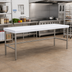 Thumbnail image #2 for Advance Tabco Poly-Vance 108-Inch x 24-Inch Poly Top Work Table with Stainless Steel Base, 5/8-Inch Thick