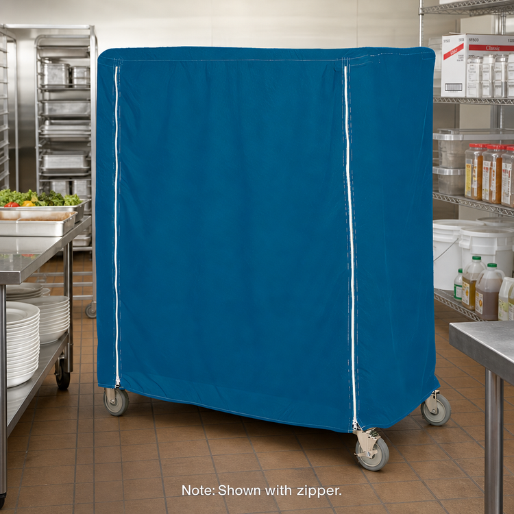 Product image #2 for Metro Mariner Blue Banquet Cart Cover for 72 x 24 x 74 Inch Carts