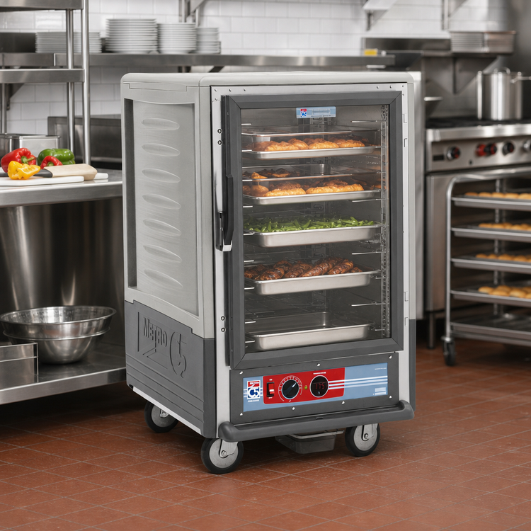 Product image #2 for Metro C5 3 Series Half-Height Heated Holding Cabinet with Clear Polycarbonate Door and Universal Wire Slides