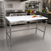 Thumbnail image #2 for John Boos 36 Inch x 24 Inch Reversible 3/4 Inch Poly Top Trimming Table with Stainless Steel Legs