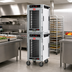 Thumbnail image #3 for Metro HotBlox Narrow 16-Pan Dual-Cavity Pass-Thru Mobile Insulated Holding Cabinet, Digital Touchscreen, Clear Front/Solid Rear Doors